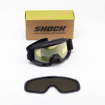 Очки кроссовые SHOCK dual Lens Black