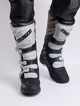 Мотоботы кросс эндуро STAREZZI MILANO Grey/Black